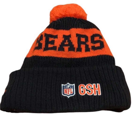 Chicago Bears Hat Beanie Pom Pom Winter Hat Unisex - Picture 2 of 8
